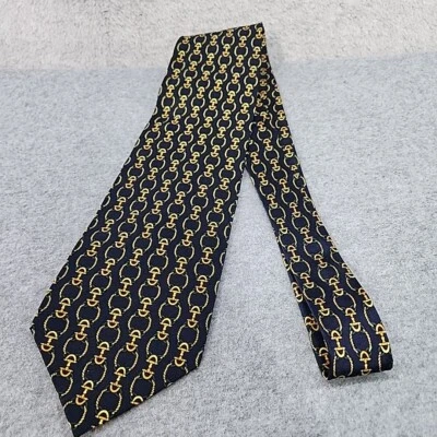 Шелковый галстук ENRICO COVERI сделано в Италии синий геометрический дизайн 4 дюйма ширина 57 дюймов длина - Изображение 1 из 4