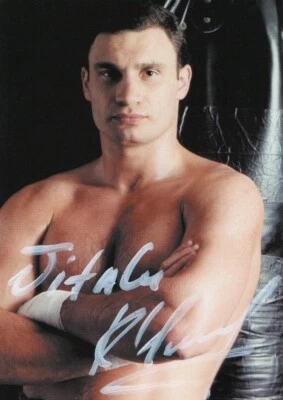 ❤ VITALI KLITSCHKO_Original-Autogramm_BOXEN_Ukraine_Politiker_ehem. Profi-Boxer - Bild 1 von 2