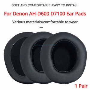 Almohadillas de repuesto de piel de oveja para cubierta de auriculares Denon AH-D600 D7100 - Imagen 1 de 6