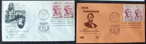 3 different US FDC LINCOLN SESQUICENTENNIAL 1959. - Picture 1 of 2