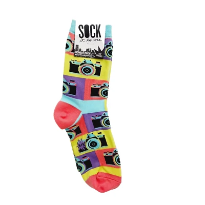 Sock It To Me Crew Mujeres Niño Cámara Película Lente Fotografía Fotógrafo NUEVO CON ETIQUETAS NUEVO Foto 1 de 4