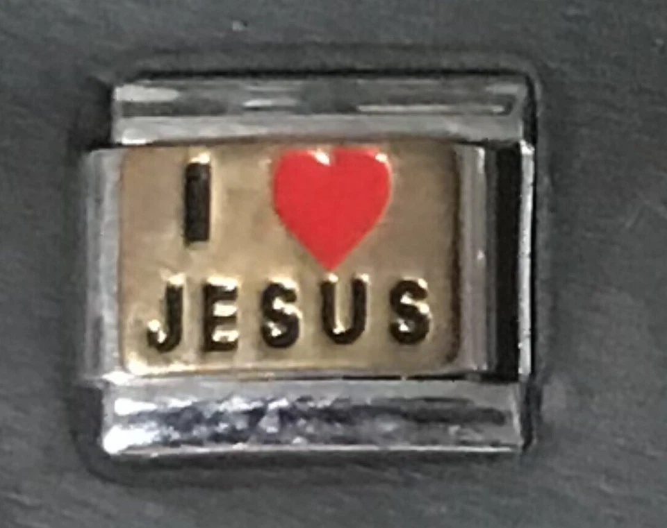 I Corazón Rojo Amor Jesús Esmalte AL POR MAYOR ENCANTO ITALIANO 9MM K52 Foto 1 de 1