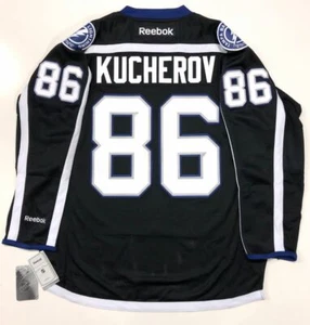 NIKITA KUCHEROV TAMPA BAY LIGHTNING 2014 REEBOK PREMIER BLACK BOLTS JERSEY - Picture 1 of 7