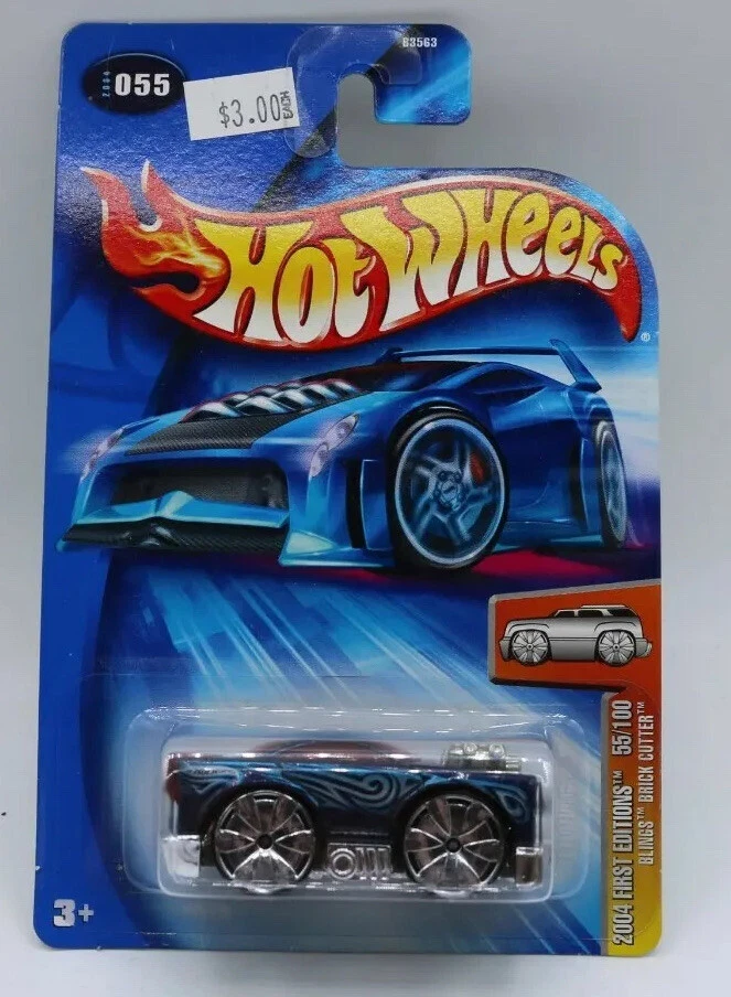 2004 Hot Wheels First Editions #55/100 Blue Brick Cutter Blings Card # 055 - Image 1 of 4
