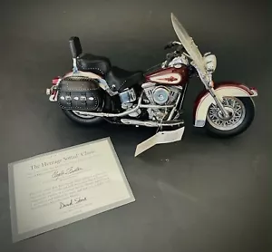FRANKLIN MINT 1986 HARLEY-DAVIDSON SOFTAIL CLASSIC 1:10 DIECAST MOTORCYCLE & COA - Picture 1 of 16