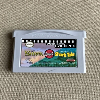 Shrek & Shark Tale (2-in-1 Movie) (Nintendo Game Boy Advance VIDEO 2005) GBA Y2K - Image 1 of 4