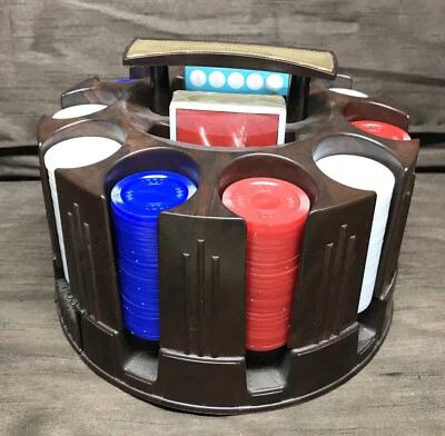 Dispensador de carrusel de fichas de póker ES LOWE de colección de los años 60 Hecho en baquelita EE. UU. Foto 1 de 4