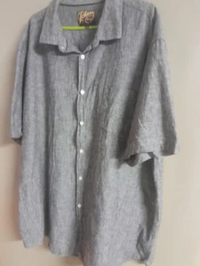 Johnny Bigg 4XL Linen Grey Mens Casual Shirt Cotton Blend Short Sleeve Classic - Bild 1 von 5