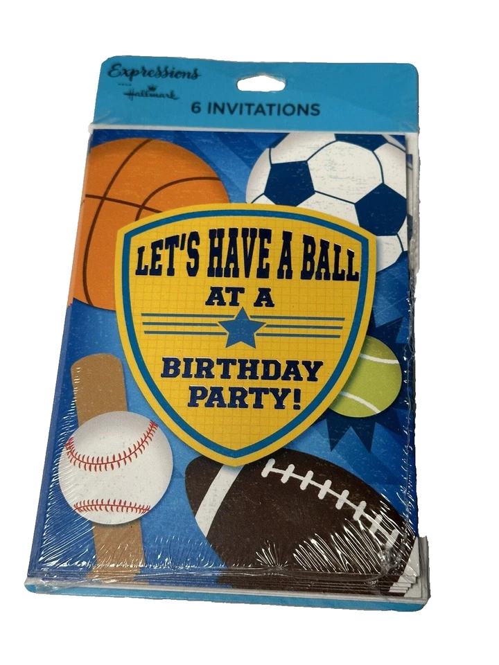 8 invitaciones y sobres sello fiesta deportes Foto 1 de 1