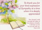 12 Identical Sympathy Thank You Cards With Bible Text Psalm 23:4 - Eb8125
