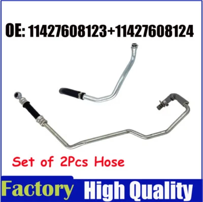 Juego de 2 tubos de suministro de aceite turbocompresor para BMW F20 F30 114i 116i 118i 316i 320i Foto 1 de 4