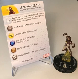 IRON MONGER 2.0 #037 #37 The Invincible Iron Man Marvel Heroclix Rare - Picture 1 of 2