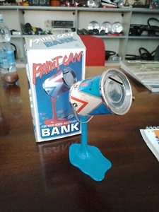 VINTAGE PAINT CAN BANK LIFEGUARD DESIGN WITH BOX WITH BOX - Picture 1 of 5