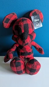 Disney Mickey Mouse X - AE American Eagle Special Edition Plaid Plush Doll 12in - Picture 1 of 8