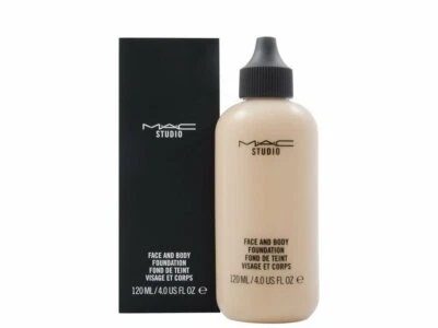 MAC STUDIO C 2 FACE AND BODY FOUNDATION 4.OZ/ 120 ML JUMBO NEW IN BOX - Image 1 of 2