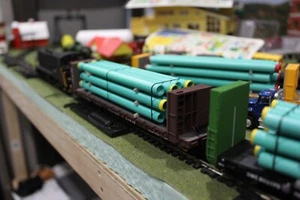 124020 HO- Beach glass with coupling Water pipes load 40' yellow color tipped - Picture 1 of 7