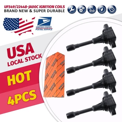 4x bobinas de encendido confiables UF549 para Nissan NV350 Urvan Pathfinder 22448-JA00C Foto 1 de 4