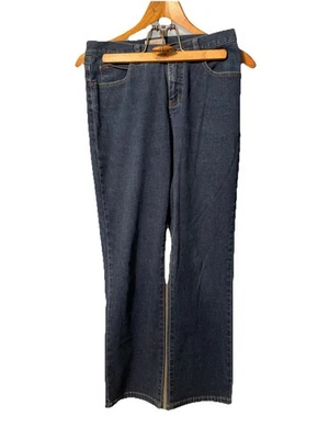 Jeans azul SIGRID OLSEN - leve 100% algodão perna reta - tamanho feminino 6P - Imagem 1 de 4