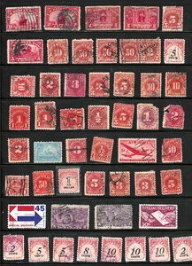 Collection Back Book 19th Century Postage Dues Parcel Post Etc 1 Cent-$1 US 99-9 - Picture 1 of 4
