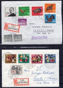 BELL'INSIEME DI DUE  RACCOMANDATE DEL 1965 IN PARTENZA DALLA GERMANIA PER TRENTO - Picture 1 of 2