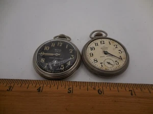 Lot of 2 Westclox Pocket Watch For Parts or Repair Only Both Ship FREE - Picture 1 of 4