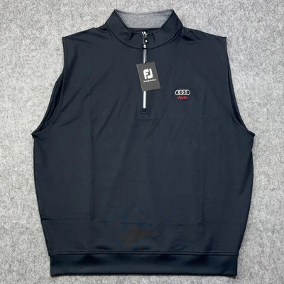 FootJoy FJ Performance Half Zip Audi Golf Vest Mens XL Blue Gathered Bottom - Image 1 of 4