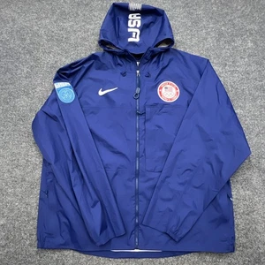 NWT NIKE ACG Team USA 2022 Beijing Olympics Jacket Mens XL Blue Hooded Thermal - Picture 1 of 13