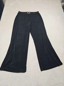 Chicos Travelers Pants Womens 3 US XL Black Slinky Pull On Pants - Picture 1 of 9