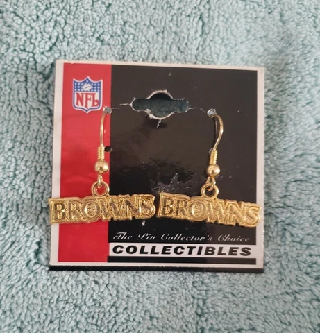 Cleveland Browns NFL Team Logo Dangle Earrings Officially Licensed Cover