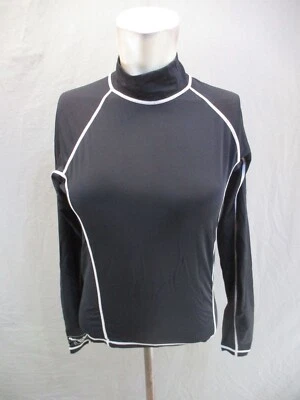Top de ciclismo elástico manga larga cuello alto negro talla S sin marca para mujer 855 Foto 1 de 4
