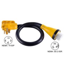 Superior Electric RVA1533 50 ft 50 Amp RV 6AWG Cord With Connector Plug & Handle