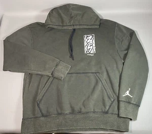 NIKE AIR JORDAN ZION WILLIAMSON LET'S DANCE OLIVE GREEN HOODIE SWEATSHIRT SIZE L - Picture 1 of 12