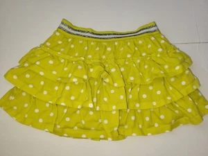 Mini Boden Jersey Ruffle Skort size 5-6 yellow polka dot - Picture 1 of 5