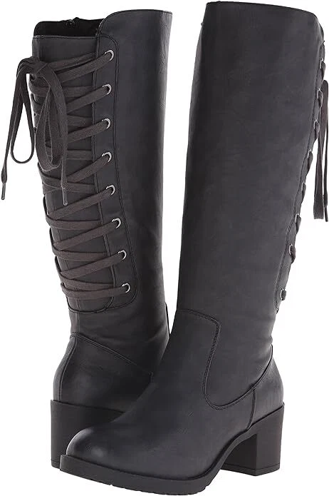 RocketDog Women's Hickory Roast Riding Boots - Distressed Faux Leather, 2.5" Heel - View #10