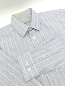 🇺🇲 New Nordstrom Mens 15.5x35 Trim Fit Dress Shirt Blue Stripe - Picture 1 of 7