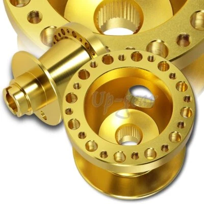 Adaptador de cubo de 6 orificios para volante de aluminio dorado Honda Civic T6061 1992-1995 Foto 1 de 3