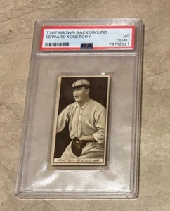 T207 Ed Konetchy Brown Background St Louis Nationals Graded PSA 3 MK VG - Picture 1 of 2