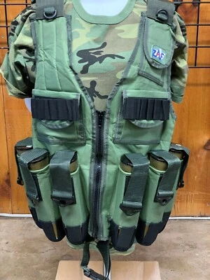 Chaleco táctico de paintball de ZAF Industries - verde oliva Foto 1 de 2