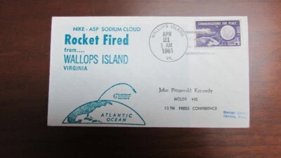 UNITED STATES ROCKET FIRED WALLOPS ISL NIKE ASP  4-21-1961 ADDRESSED COVER - Image 1 of 2