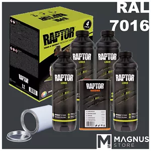 U-Pol Raptor Kit Vernice antigraffio 4L + indurente UPOL -G. ANTRACITE RAL 7016 - Bild 1 von 12