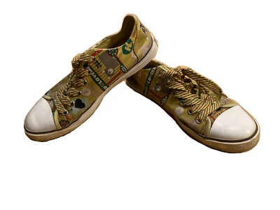 Zapatilla deportiva de tenis de lona de caña baja Harajuku Lovers para mujer 6-7 osos de anime Foto 1 de 4