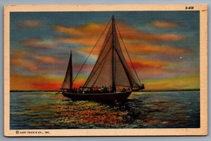 Postcard Sailboat Scene Unposted - Picture 1 of 2