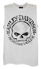 Harley-Davidson Men's Willie G Skull Tank Top, White Muscle T-Shirt 30296645
