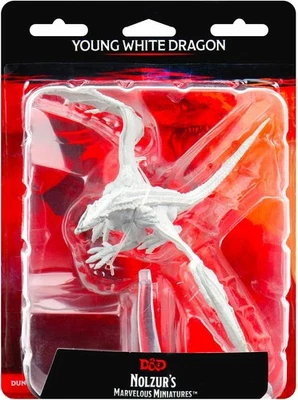 Чудесные миниатюры Нолзура WizKids D&D: молодой белый дракон  - Изображение 1 из 4