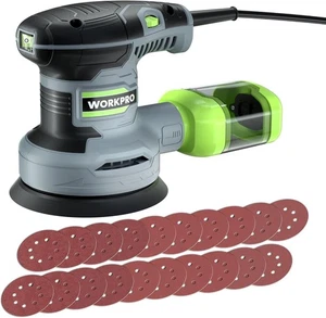 WORKPRO 300W 125mm Orbital Sander with 6 Variable Speed,for Sanding, Polishing - Picture 1 of 7