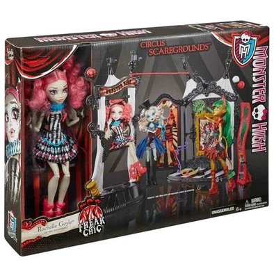 Monster High ~ Freak Du Chic Circus Scaregrounds Rochelle Goyle Muñeca Juego ~ Sin usar, en caja original Foto 1 de 4