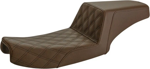 Saddlemen Step-Up LS Seat F. Lattice Stitch Brown #284219 Harley Davidson Dyna - Image 1 of 1
