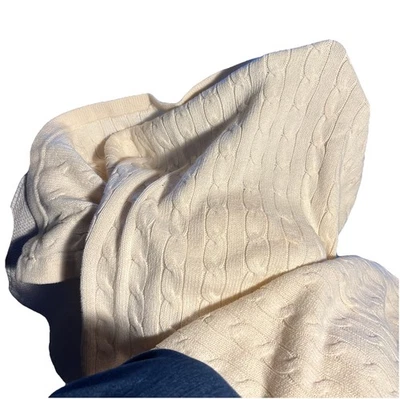 Baby Gap одеяло кремовый / белый кабель вязаный  - Изображение 1 из 3