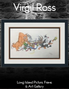 Virgil Ross Original Signed Model Sheet Drawing Bugs & Friends Custom Framed - Picture 1 of 7