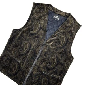 Sno Skins Small Paisley Velvet Insulated Women's Full Zip Vest - Picture 1 of 5